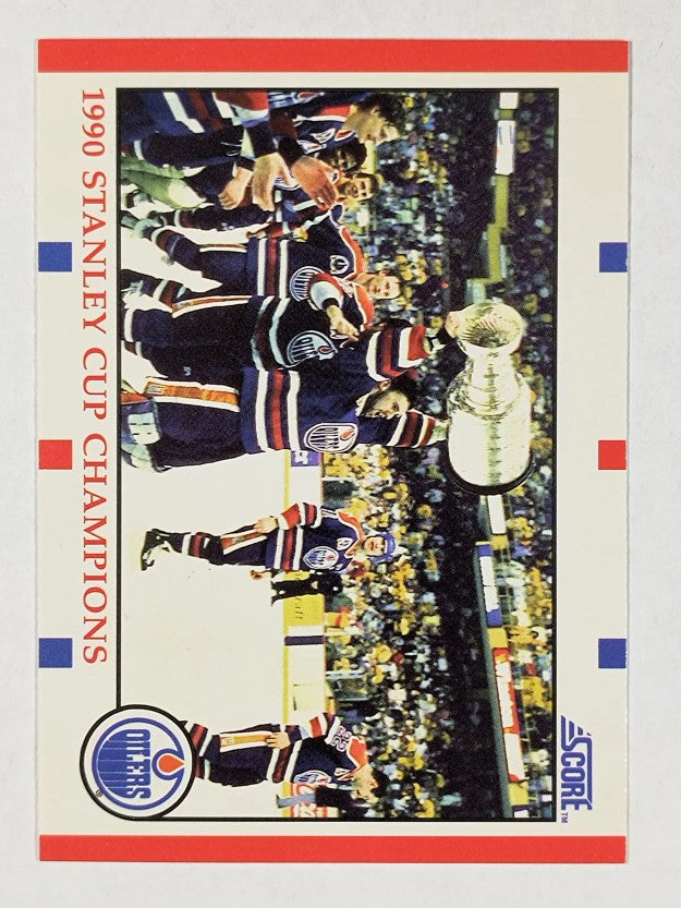 1990-91 Score #331 Edmonton Oilers Champs