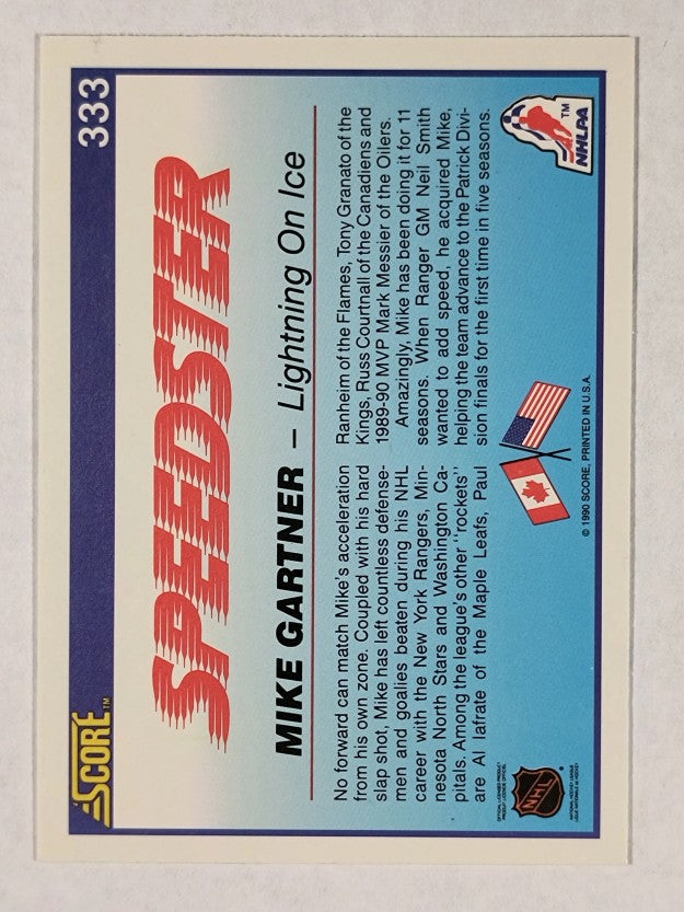 1990-91 Score #333 Mike Gartner Speed