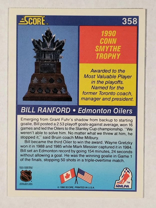 1990-91 Score #358 Bill Ranford Smythe