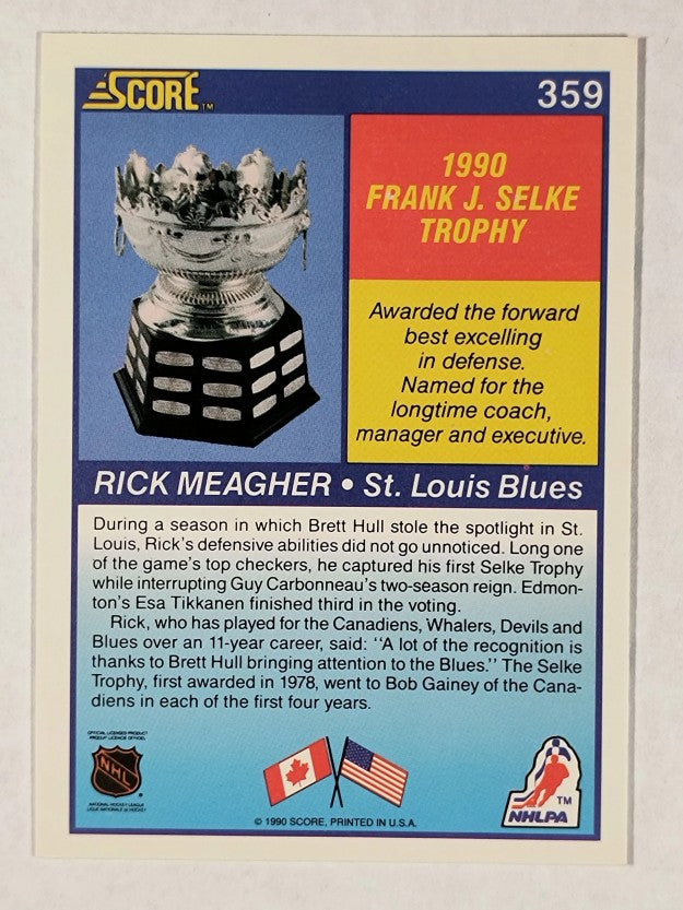 1990-91 Score #359 Rick Meagher Selke