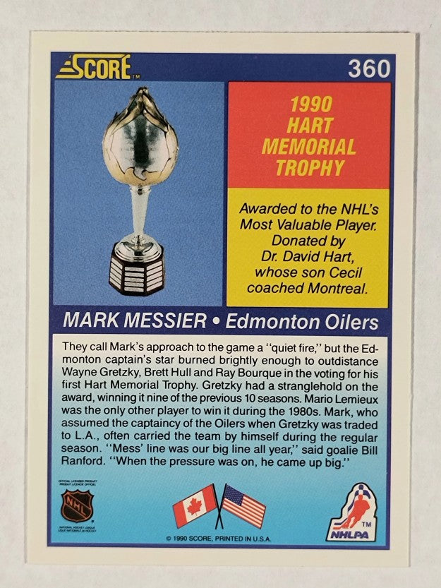 1990-91 Score #360 Mark Messier Hart