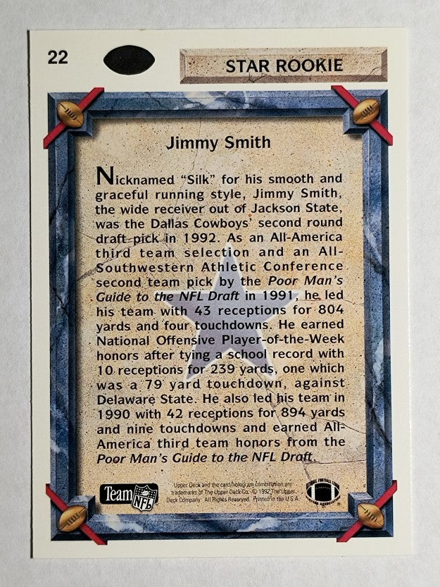 1992 Upper Deck #22 Jimmy Smith RC