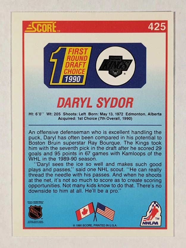 1990-91 Score #425 Darryl Sydor RC