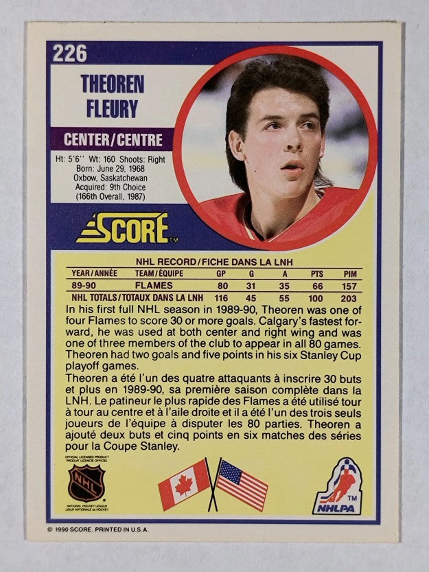 1990-91 Score Canadian #226 Theo Fleury