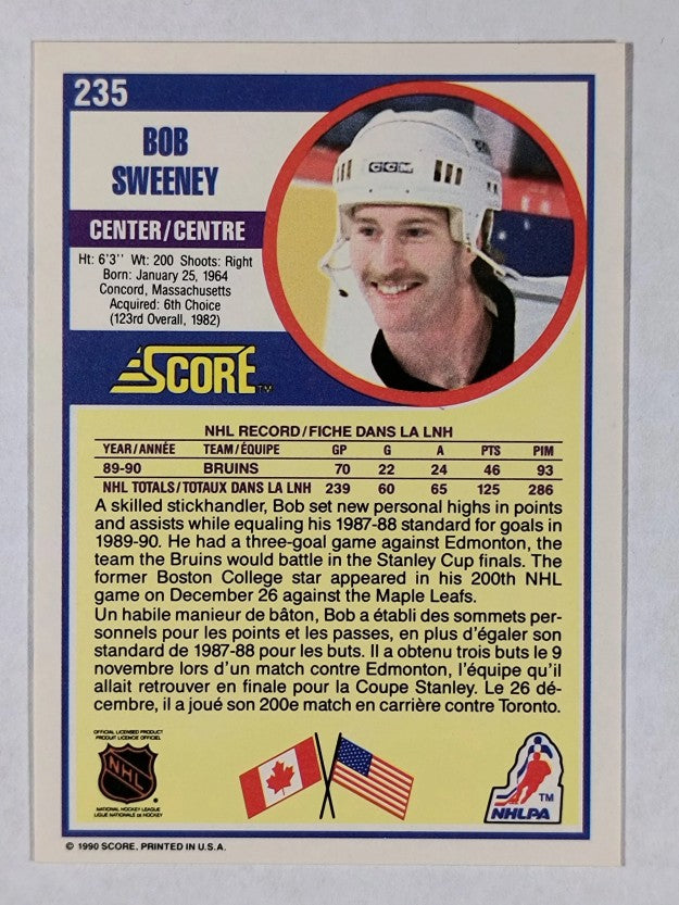 1990-91 Score Canadian #235 Rob Sweeney