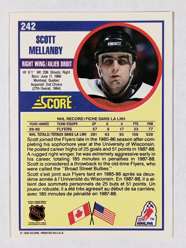 1990-91 Score Canadian #242 Scott Mellanby