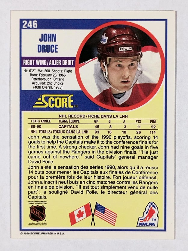 1990-91 Score Canadian #246 John Druce RC