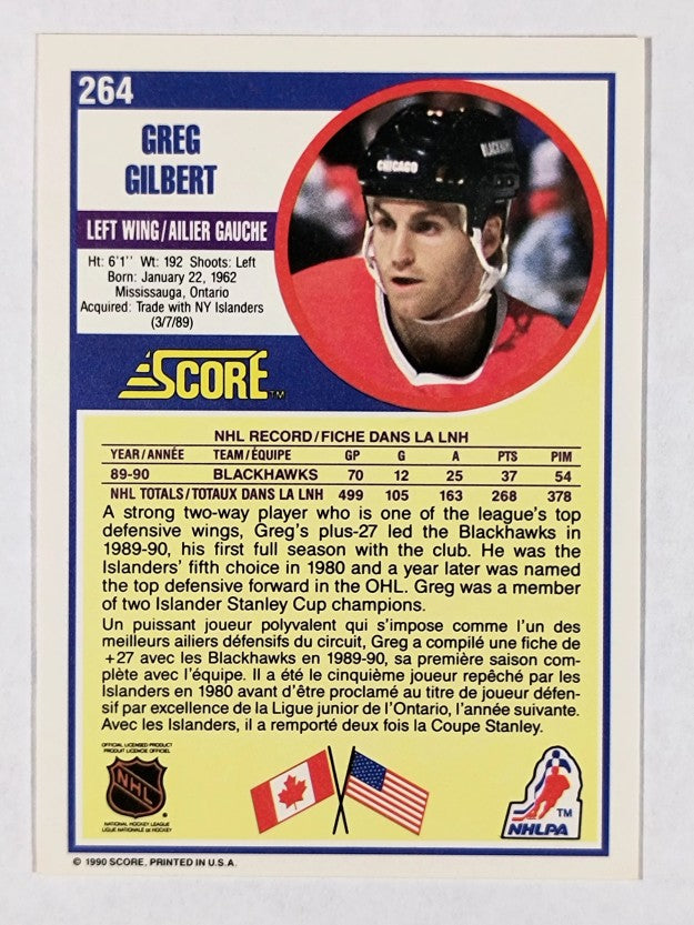 1990-91 Score Canadian #264 Greg Gilbert