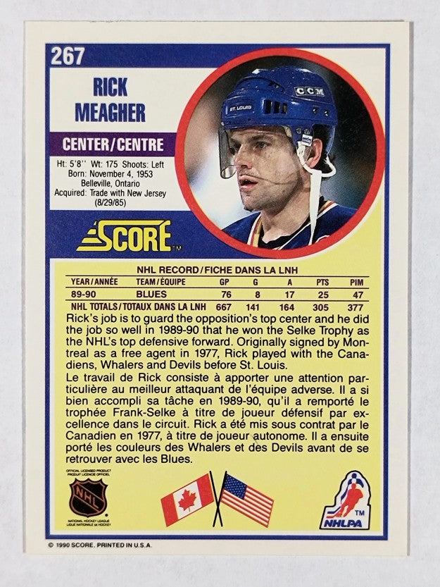 1990-91 Score Canadian #267 Rick Meagher