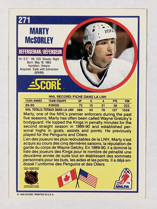 1990-91 Score Canadian #271 Marty McSorley