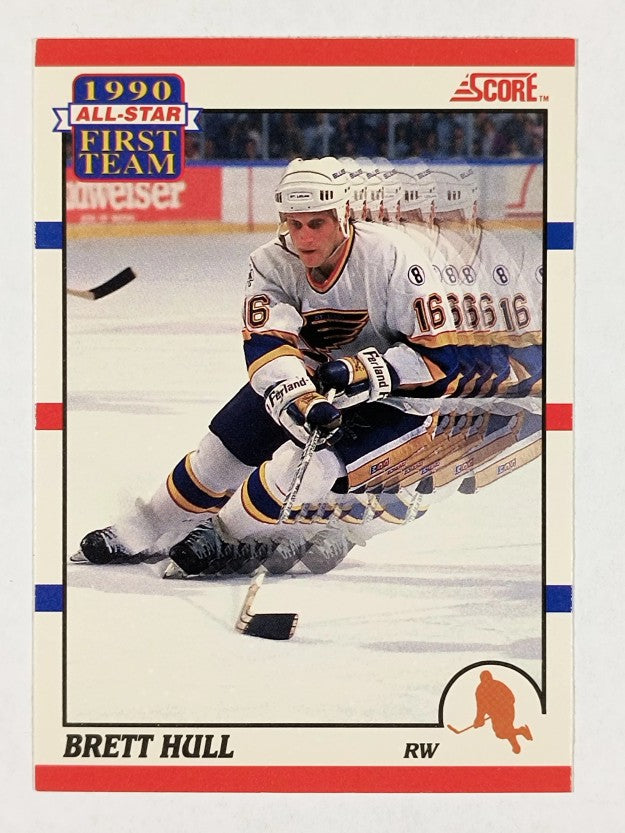 1990-91 Score Canadian #317 Brett Hull AS1