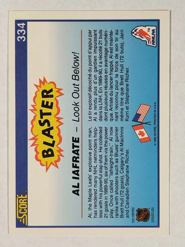 1990-91 Score Canadian #334 Al Iafrate Blaster