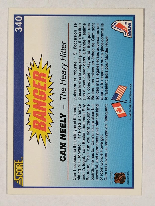 1990-91 Score Canadian #340 Cam Neely Banger