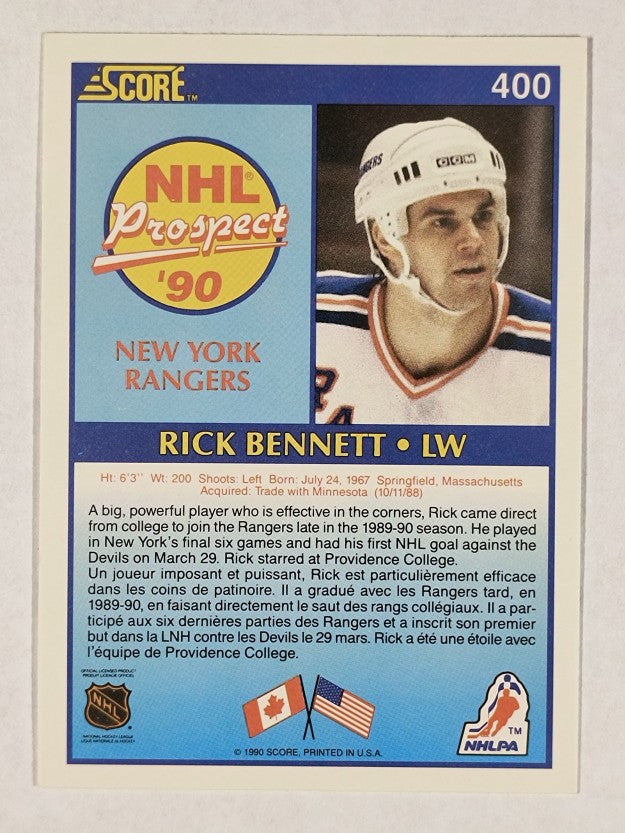 1990-91 Score Canadian #400 Rick Bennett RC