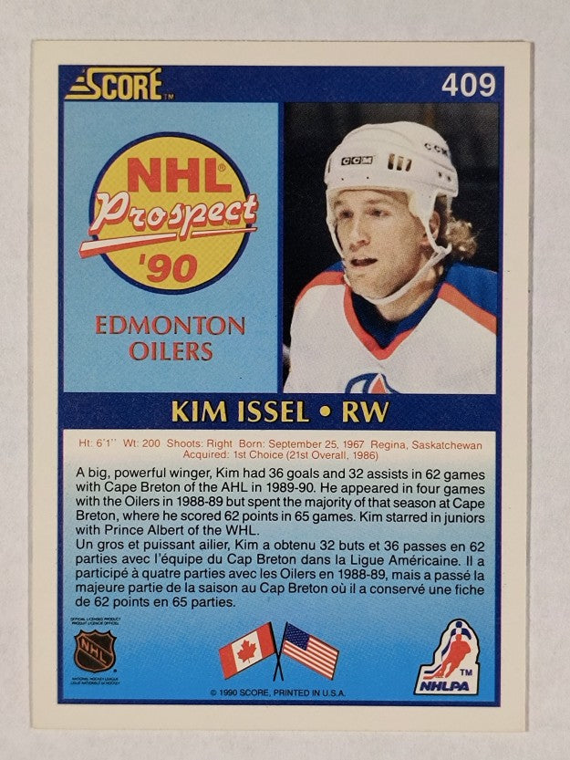 1990-91 Score Canadian #409 Kim Issel RC