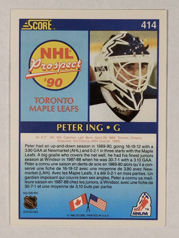 1990-91 Score Canadian #414 Peter Ing RC