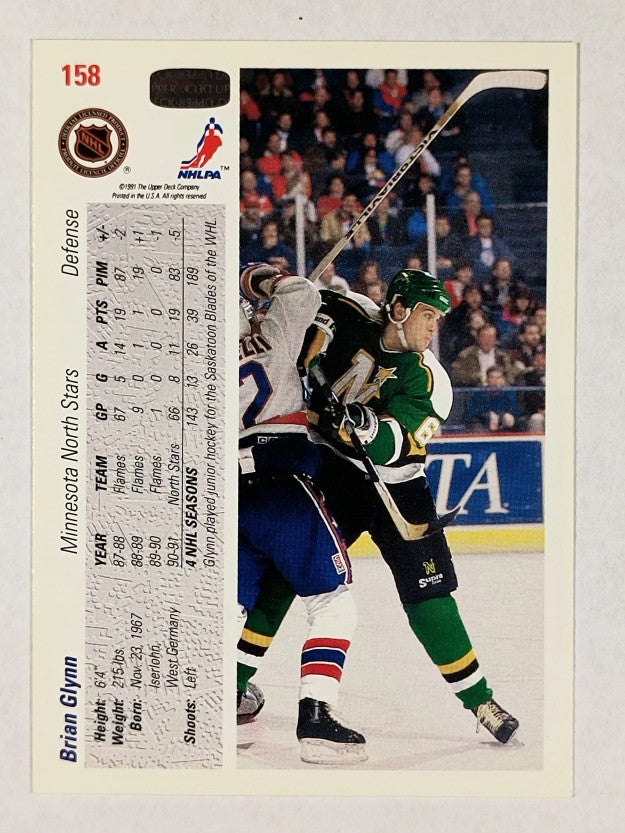 1991-92 Upper Deck #158 Brian Glynn