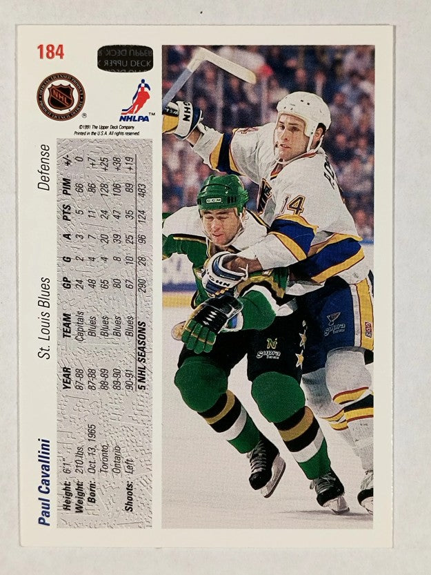 1991-92 Upper Deck #184 Paul Cavallini