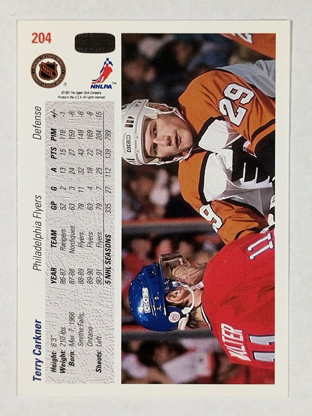 1991-92 Upper Deck #204 Terry Carkner