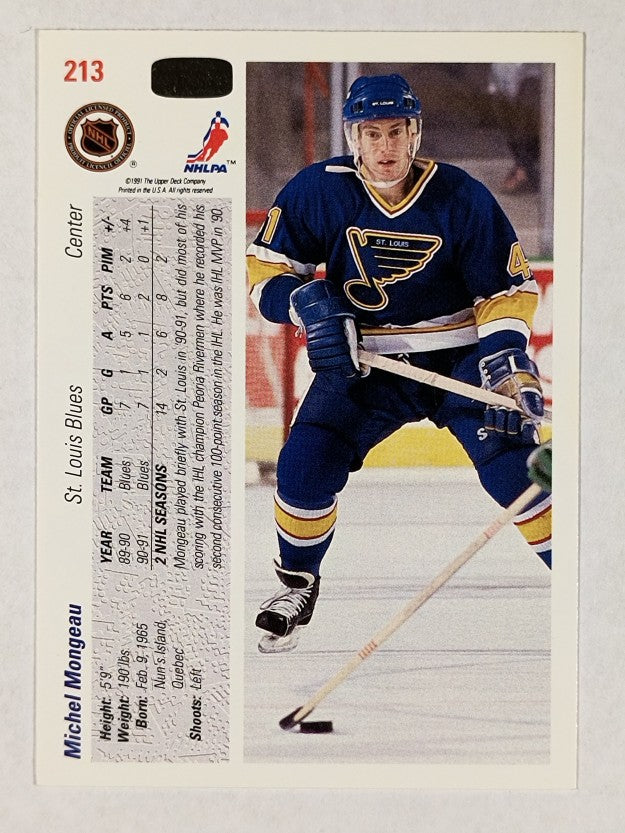 1991-92 Upper Deck #213 Michel Mongeau