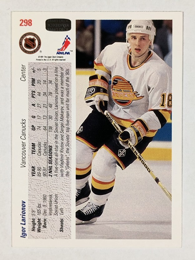 1991-92 Upper Deck #298 Igor Larionov