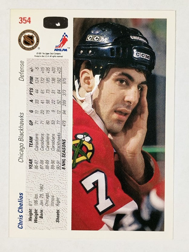 1991-92 Upper Deck #354 Chris Chelios