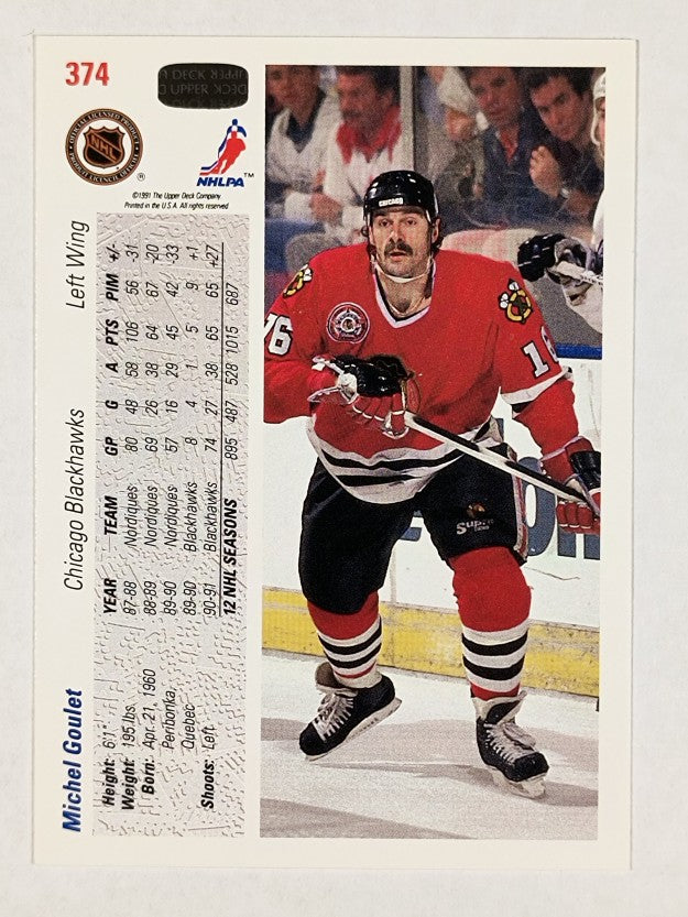 1991-92 Upper Deck #374 Michel Goulet