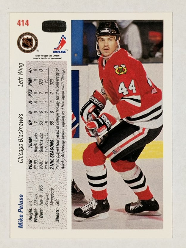 1991-92 Upper Deck #414 Mike Peluso
