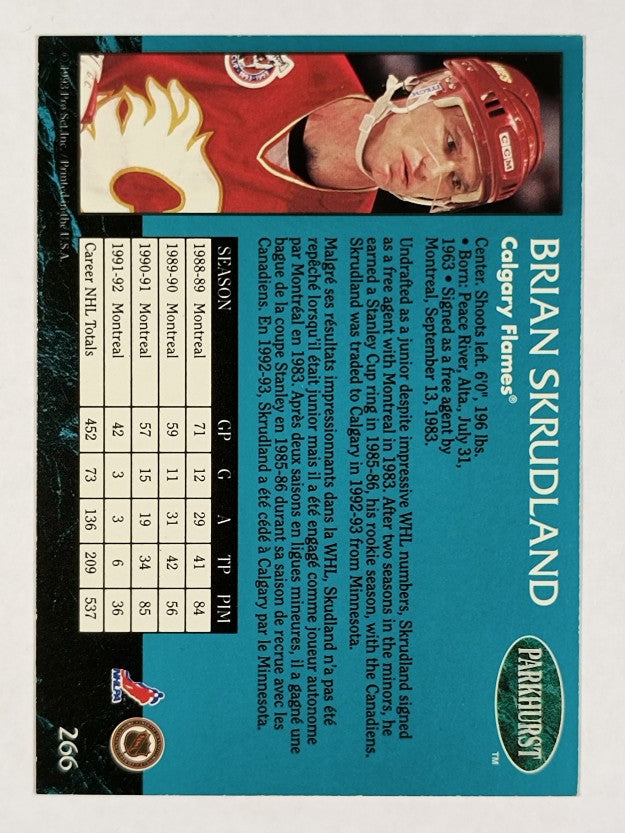 1992-93 Parkhurst #266 Brian Skrudland