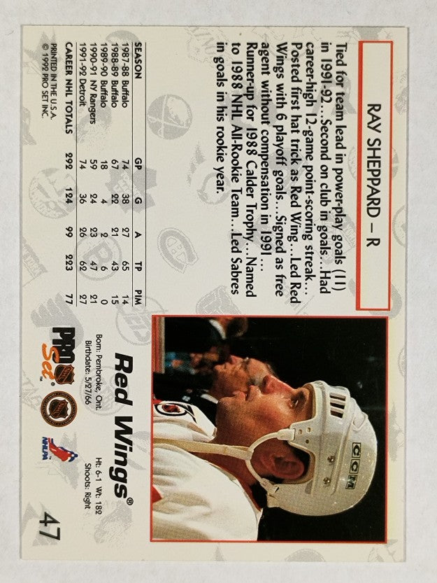 1992-93 Pro Set #47 Ray Sheppard