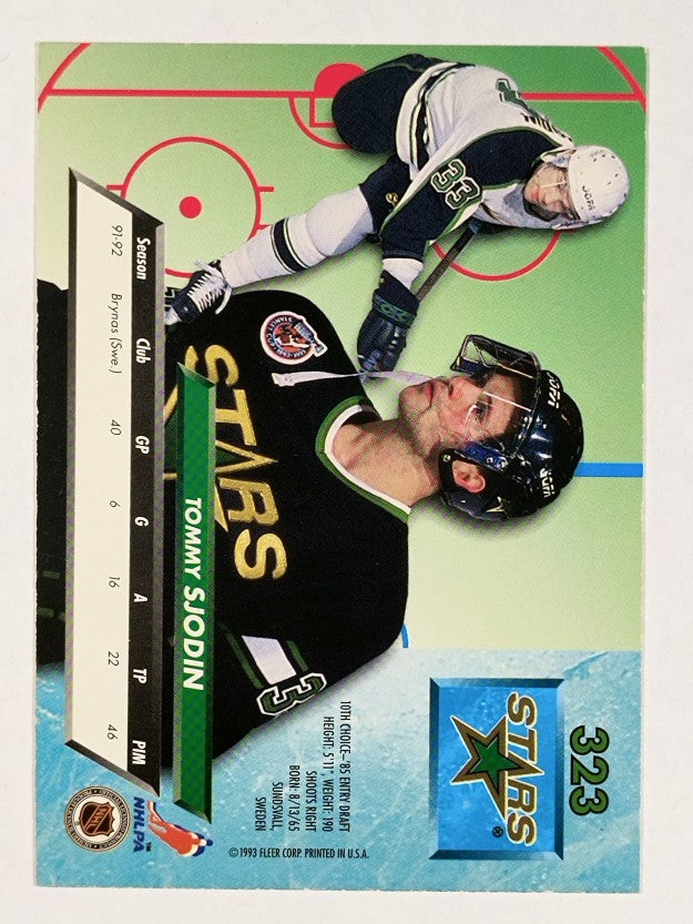 1992-93 Ultra #323 Tommy Sjodin RC