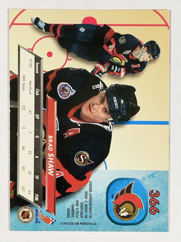 1992-93 Ultra #366 Brad Shaw