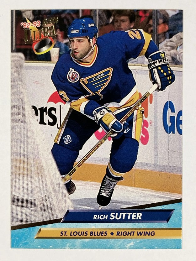 1992-93 Ultra #398 Rich Sutter