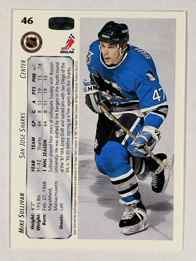 1992-93 Upper Deck #46 Mike Sullivan