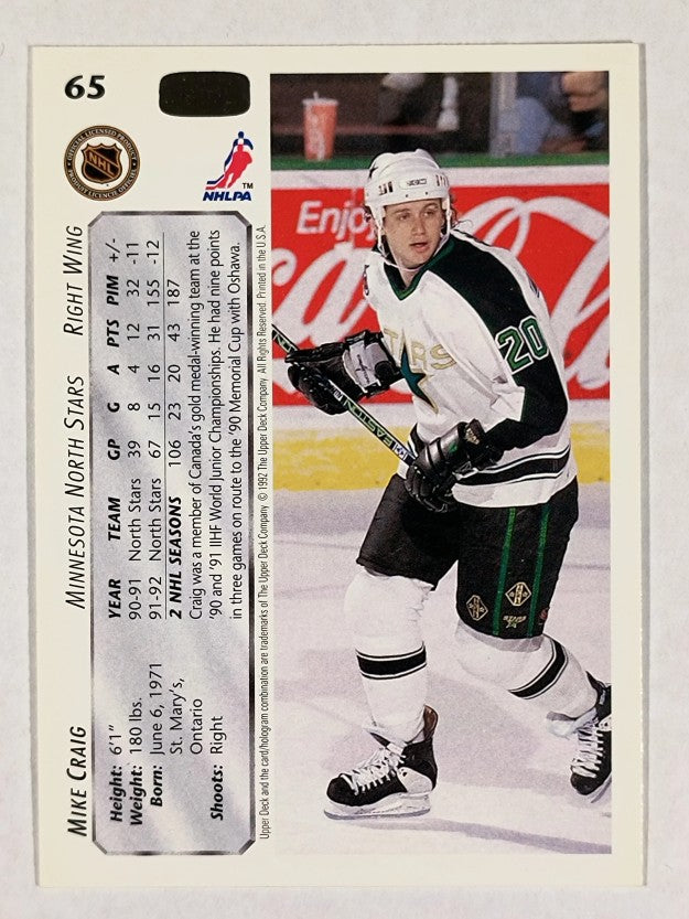 1992-93 Upper Deck #65 Mike Craig
