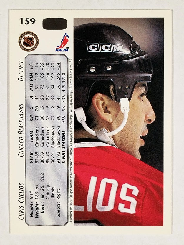 1992-93 Upper Deck #159 Chris Chelios
