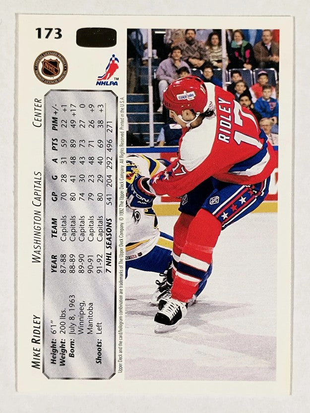1992-93 Upper Deck #173 Mike Ridley