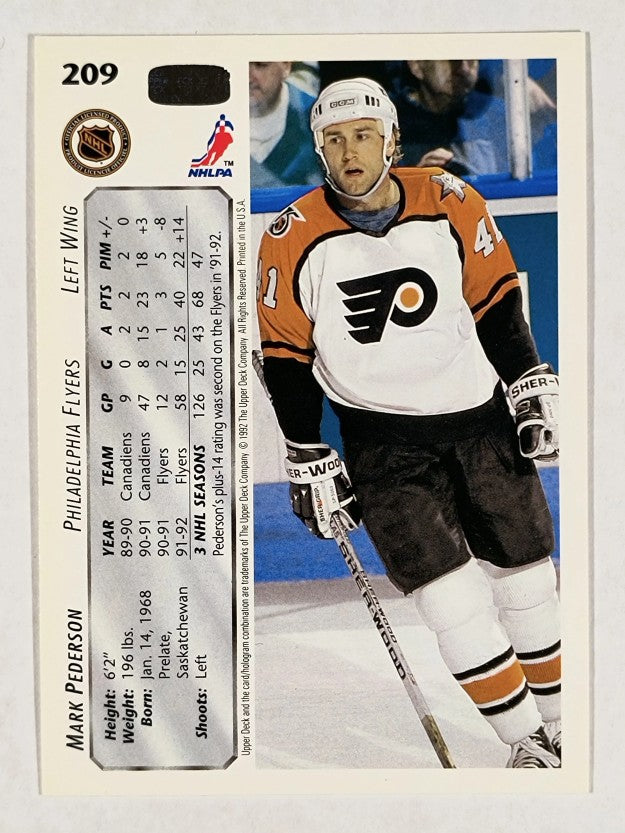 1992-93 Upper Deck #209 Mark Pederson