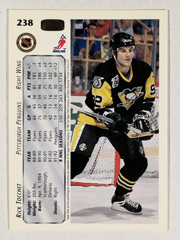 1992-93 Upper Deck #238 Rick Tocchet
