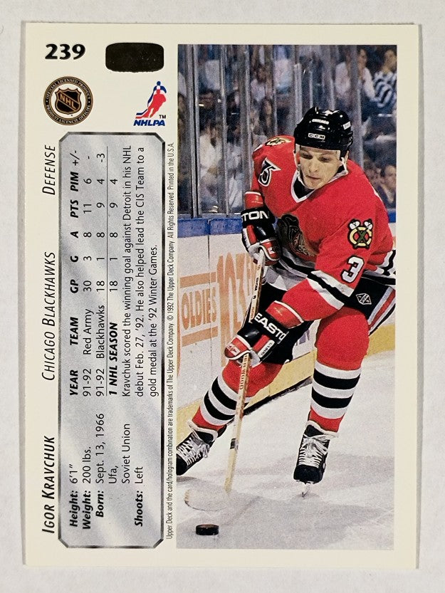 1992-93 Upper Deck #239 Igor Kravchuk