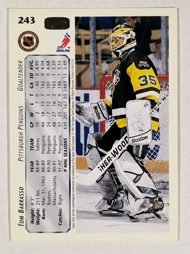 1992-93 Upper Deck #243 Tom Barrasso