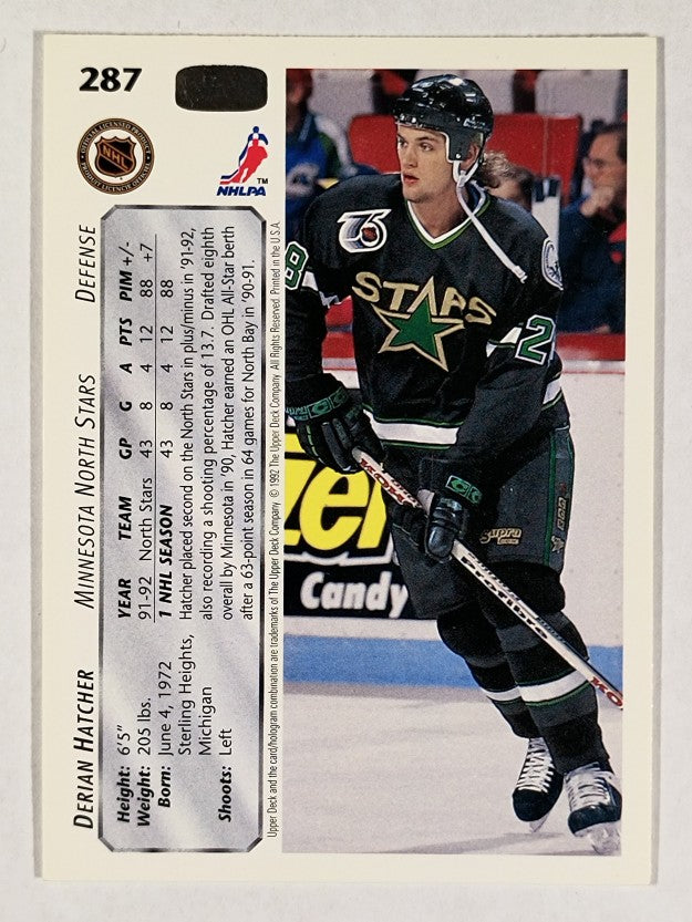 1992-93 Upper Deck #287 Derian Hatcher
