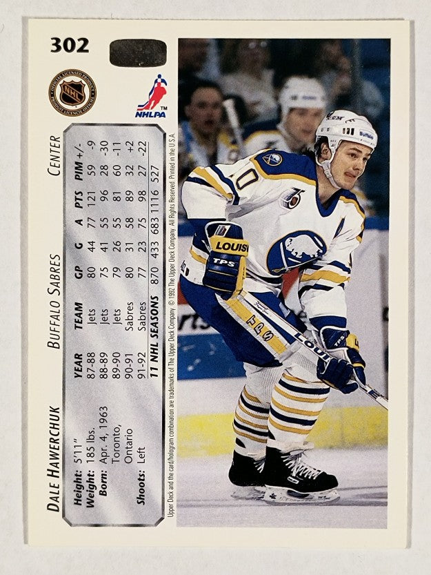 1992-93 Upper Deck #302 Dale Hawerchuk