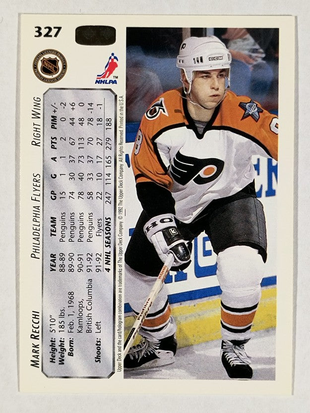 1992-93 Upper Deck #327 Mark Recchi