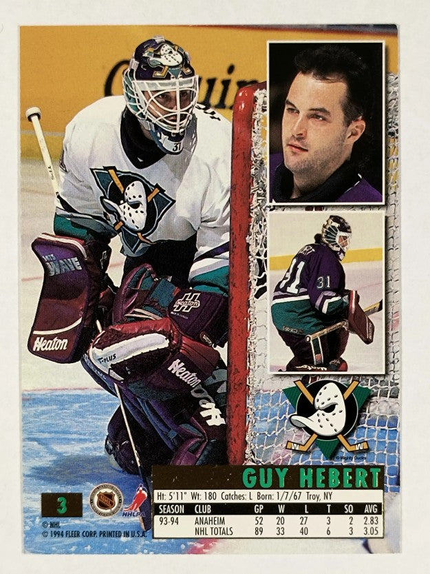 1994-95 Ultra #3 Guy Hebert