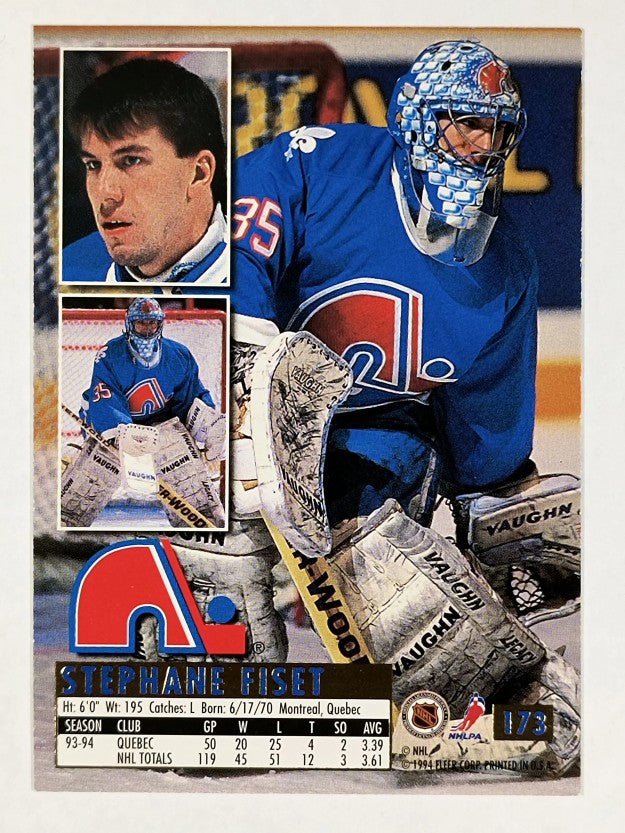 1994-95 Ultra #173 Stephane Fiset