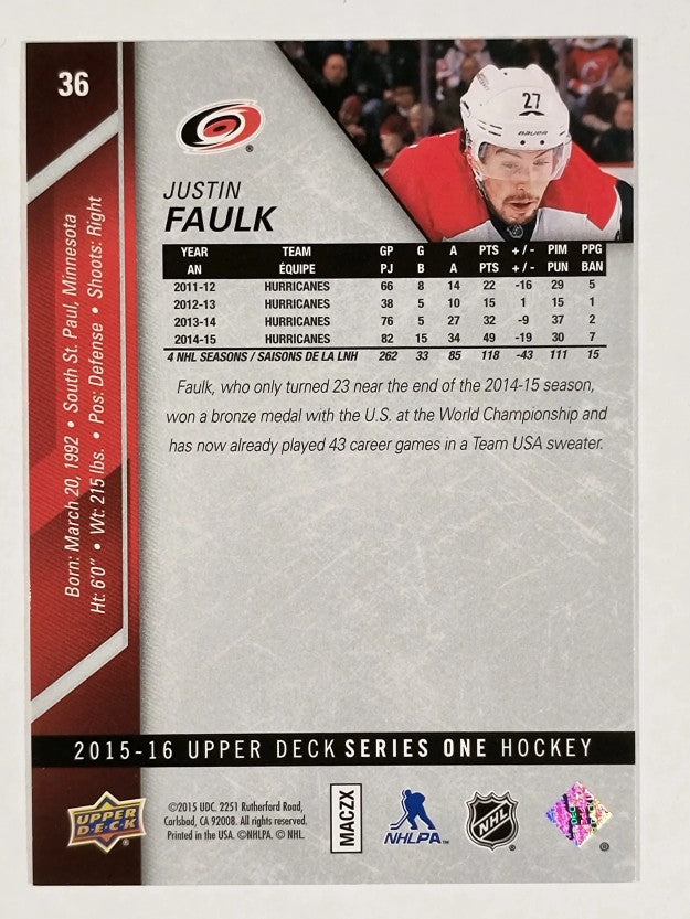 2015-16 Upper Deck #36 Justin Faulk