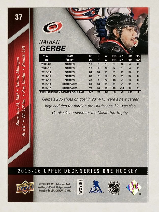 2015-16 Upper Deck #37 Nathan Gerbe
