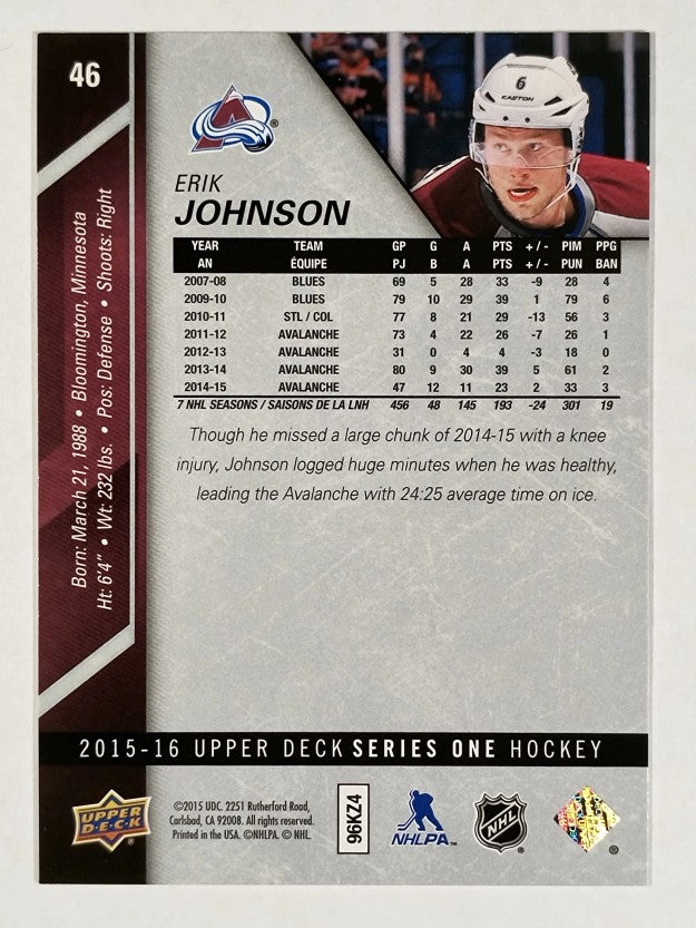 2015-16 Upper Deck #46 Erik Johnson