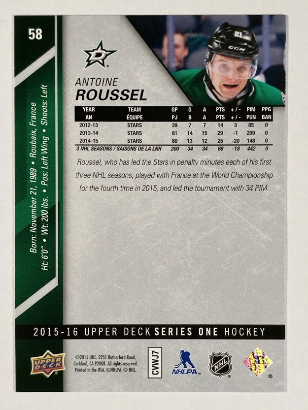 2015-16 Upper Deck #58 Antoine Roussel